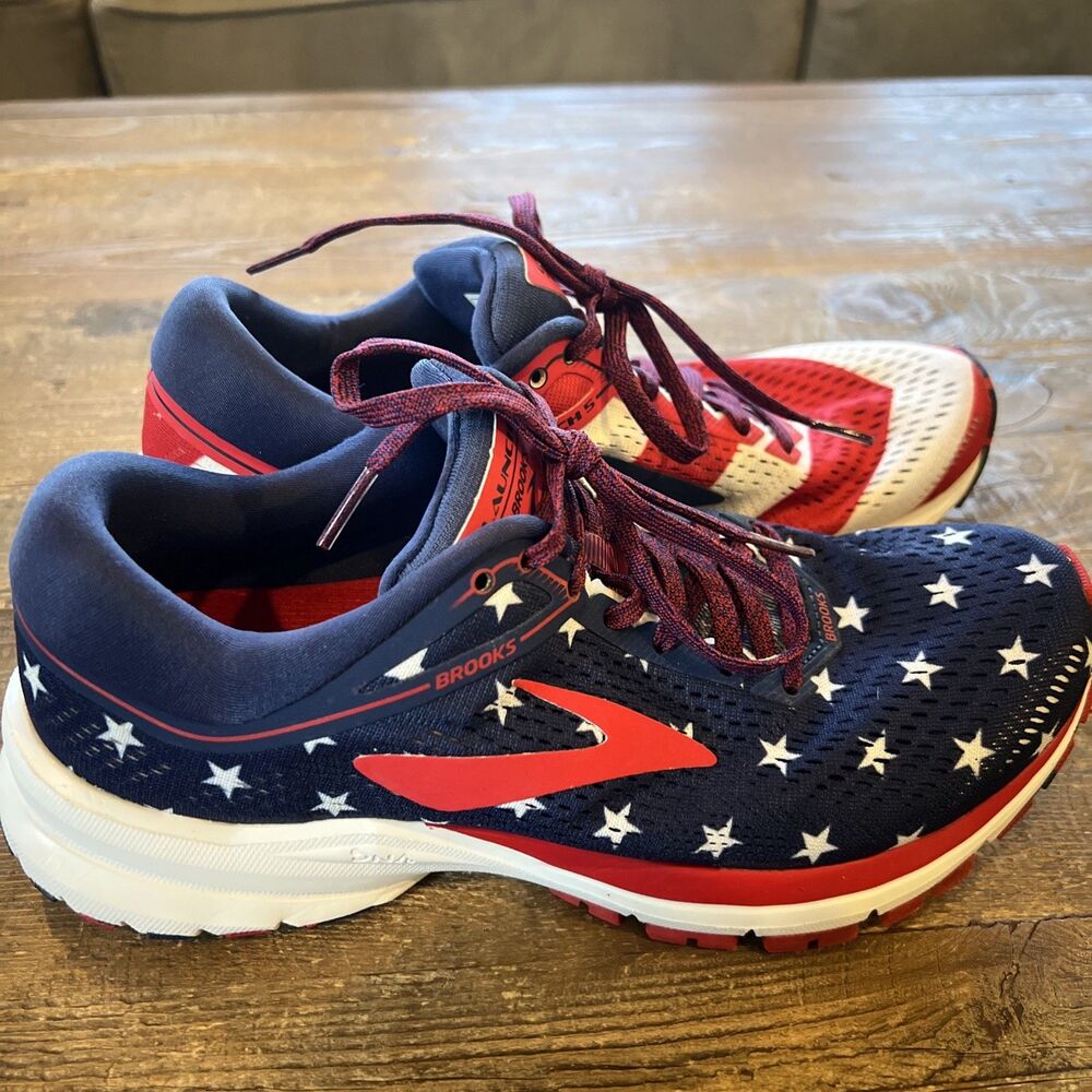 Brooks Launch 5 Victory USA Stars Stripes Womens 8.5 B Running Shoes Sneaker - Picture 2 of 12